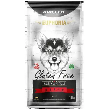 BIOFEED EUPHORIA Gluten Free Mini & Small dla psów mini i małych ras z wołowiną 12kg