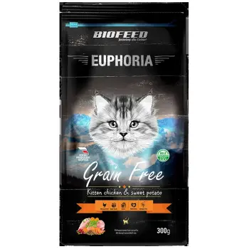 BIOFEED EUPHORIA Kitten Grain Free dla kociąt z kurczakiem i słodkim ziemniakiem 300g