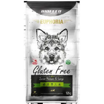 BIOFEED EUPHORIA Gluten Free Junior Medium&Large dla szczeniaków średnich i dużych ras z jagnięciną 12kg