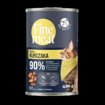 FINEMEAT Karma dla kota, kawałki kurczaka w sosie 400g [FM007 P]