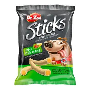 DR ZOO Sticks Roll Pollo - Paluszki z kurczaka 50g [11254]