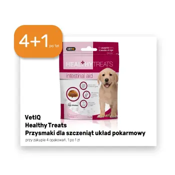 VetiQ Przysmaki dla szczeniąt układ pokarmowy PROMOCJA 4 + 1